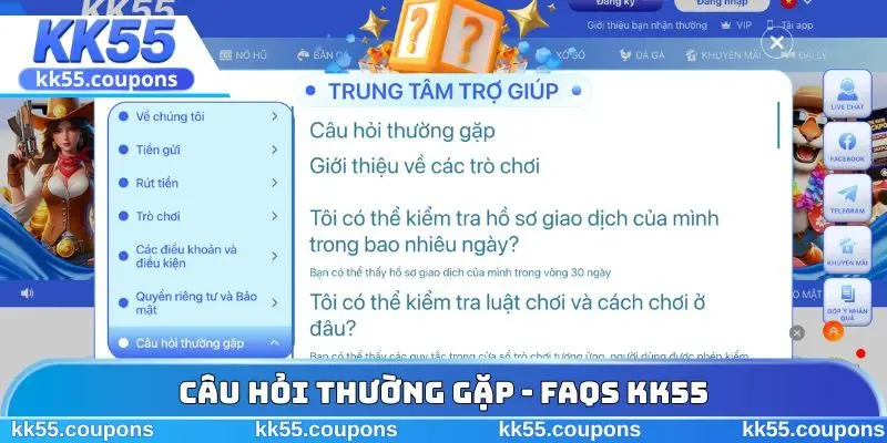 Câu hỏi thường gặp - FAQs KK55