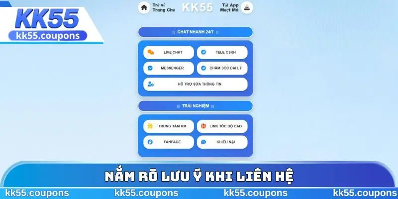 Nắm rõ lưu ý khi liên hệ