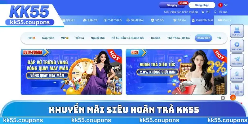 Khuyến mãi siêu hoàn trả KK55